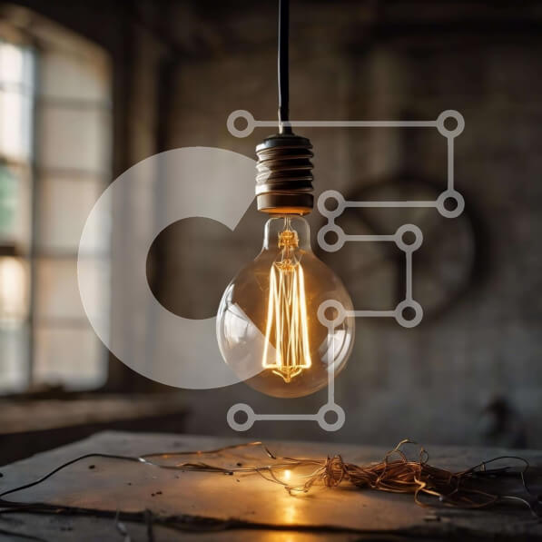 Intra Συλλεκτικό Ξύλινο Παζλ Plywood  4mm - Vintage λαμπτήρας σε ξύλινο τραπέζι σε βιομηχανικό περιβάλλον Σε Ξύλινο Κουτί - Διαστάσεις Puzzle: 10x10 cm – 25 κομμάτια