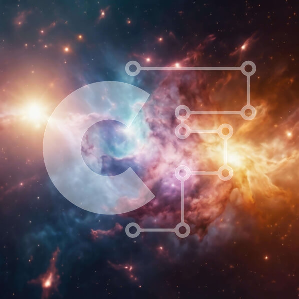 Intra Συλλεκτικό Ξύλινο Παζλ Plywood  4mm - Πολύχρωμο νεφέλωμα στο διάστημα Σε Ξύλινο Κουτί - Διαστάσεις Puzzle: 10x10 cm – 25 κομμάτια