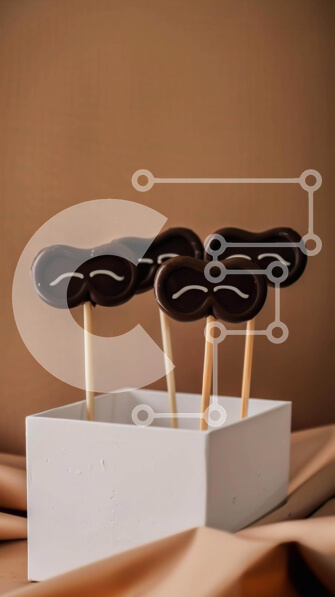 Intra Συλλεκτικό Ξύλινο Παζλ Plywood  4mm - Ποικιλία λαχανικών και cupcakes με επικάλυψη σοκολάτας σε λευκό κουτί Σε Ξύλινο Κουτί - Διαστάσεις: 10x10 cm – 25 κομμάτια