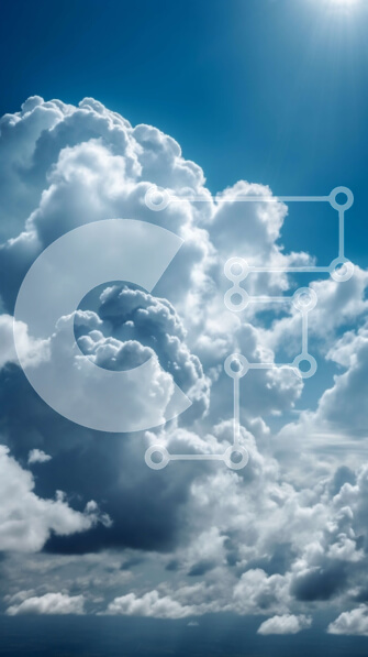 Σετ των 2 Intra Συλλεκτικό Ξύλινο Παζλ Plywood  4mm - Όμορφη εικόνα του γαλάζιου ουρανού και των λευκών σύννεφων μια ηλιόλουστη μέρα Σε Ξύλινο Κουτί - Διαστάσεις: 10x10 cm – 25 κομμάτια