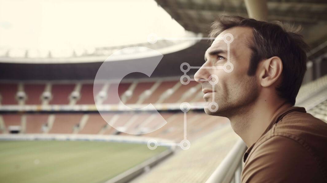 Intra Συλλεκτικό Ξύλινο Παζλ Plywood  4mm - Άδειο γήπεδο ποδοσφαίρου με τον άνδρα να κάθεται στην άκρη του γηπέδου Σε Ξύλινο Κουτί - Διαστάσεις Puzzle: 10x10 cm – 25 κομμάτια