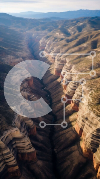 Σετ των 2 Intra Συλλεκτικό Ξύλινο Παζλ Plywood  4mm - Εναέρια άποψη του νοτιοδυτικού φαραγγιού στις Ηνωμένες Πολιτείες Σε Ξύλινο Κουτί - Διαστάσεις: 10x10 cm – 25 κομμάτια