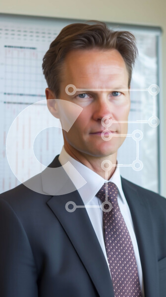 Intra Συλλεκτικό Ξύλινο Παζλ Plywood  4mm - Πορτρέτο ενός επιχειρηματία με μαύρο κοστούμι και κόκκινη γραβάτα Σε Ξύλινο Κουτί - Διαστάσεις Puzzle: 10x10 cm – 25 κομμάτια