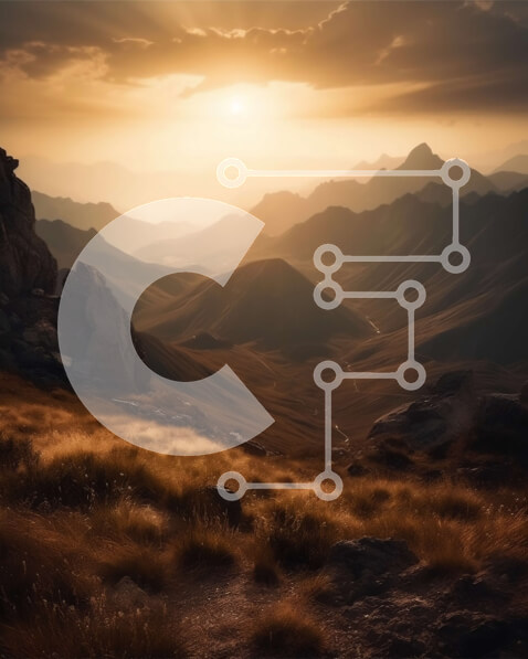 Intra Συλλεκτικό Ξύλινο Παζλ Plywood  4mm - Γραφική θέα της οροσειράς στο ηλιοβασίλεμα Σε Ξύλινο Κουτί - Διαστάσεις: 10x10 cm – 25 κομμάτια