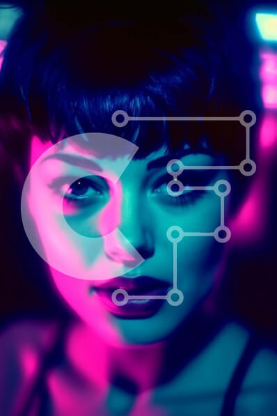 Intra Συλλεκτικό Ξύλινο Παζλ Plywood  4mm - Σοβαρή γυναίκα με μαύρα μαλλιά και κόκκινο κραγιόν Σε Ξύλινο Κουτί - Διαστάσεις Puzzle: 10x10 cm – 25 κομμάτια