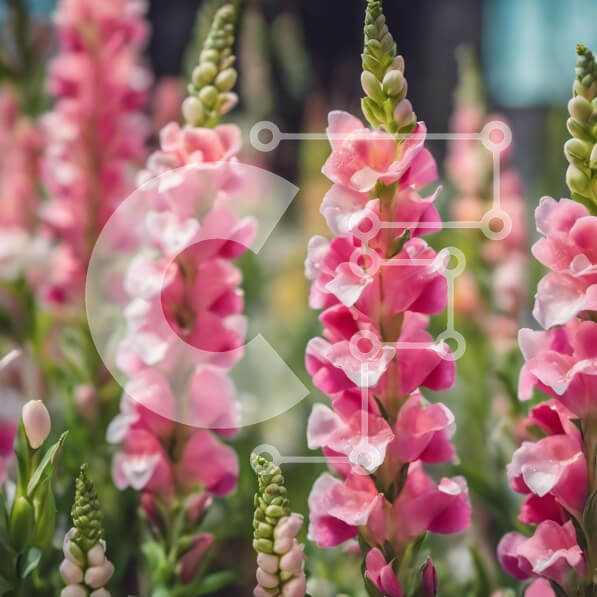 Intra Συλλεκτικό Ξύλινο Παζλ Plywood  4mm - Ομάδα ροζ λουλουδιών σε ένα χωράφι Σε Ξύλινο Κουτί - Διαστάσεις: 10x10 cm – 25 κομμάτια