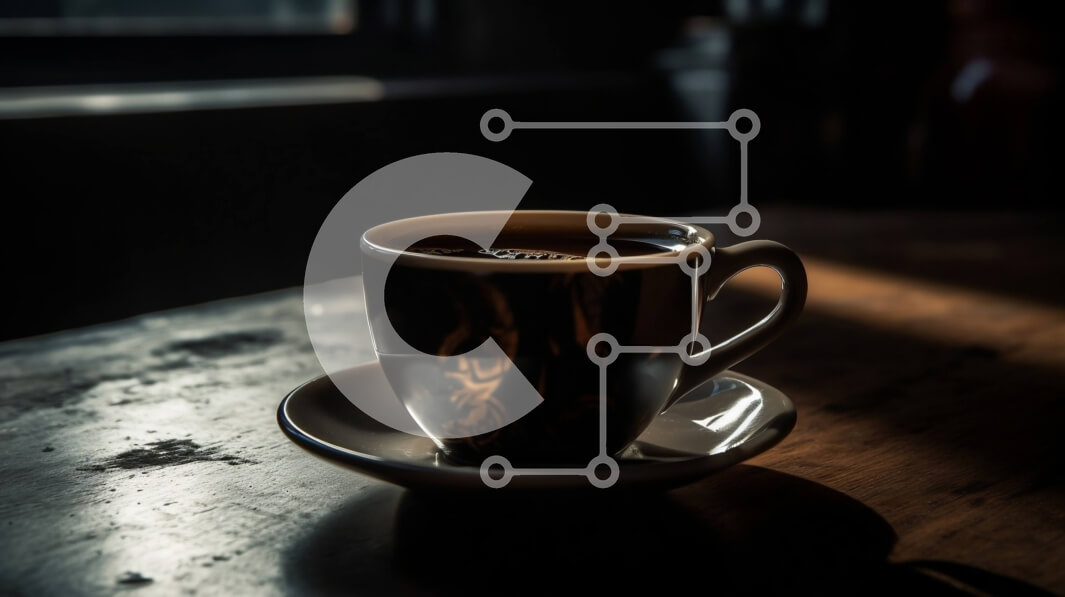 Σετ των 2 Intra Συλλεκτικό Ξύλινο Παζλ Plywood  4mm - Όμορφη εικόνα ενός μαύρου φλιτζάνι καφέ σε ένα ξύλινο τραπέζι Σε Ξύλινο Κουτί - Διαστάσεις: 10x10 cm – 25 κομμάτια