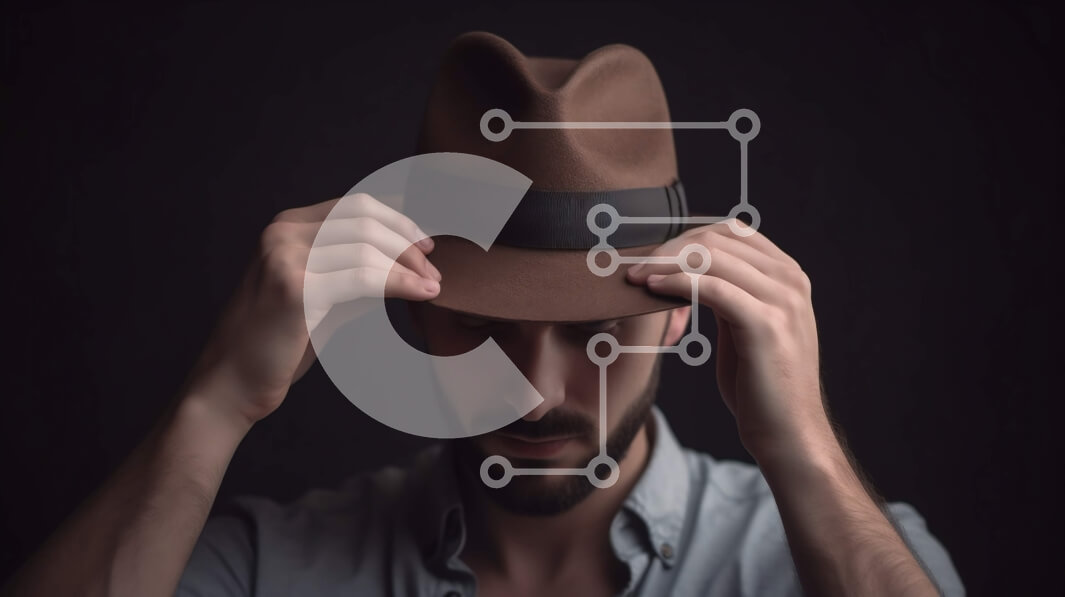 Intra Συλλεκτικό Ξύλινο Παζλ Plywood  4mm - Σοβαρός άνδρας με καφέ καπέλο που κοιτάζει την κάμερα Σε Ξύλινο Κουτί - Διαστάσεις Puzzle: 10x10 cm – 25 κομμάτια