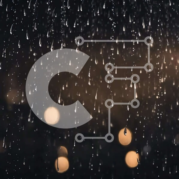 Intra Συλλεκτικό Ξύλινο Παζλ Plywood  4mm - Σταγόνες βροχής στο παράθυρο στο σκοτάδι Σε Ξύλινο Κουτί - Διαστάσεις Puzzle: 10x10 cm – 25 κομμάτια