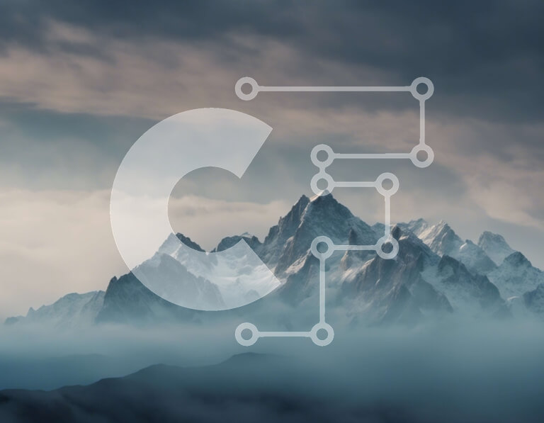 Intra Συλλεκτικό Ξύλινο Παζλ Plywood  4mm - Χιονισμένη οροσειρά με σύννεφα Σε Ξύλινο Κουτί - Διαστάσεις: 10x10 cm – 25 κομμάτια