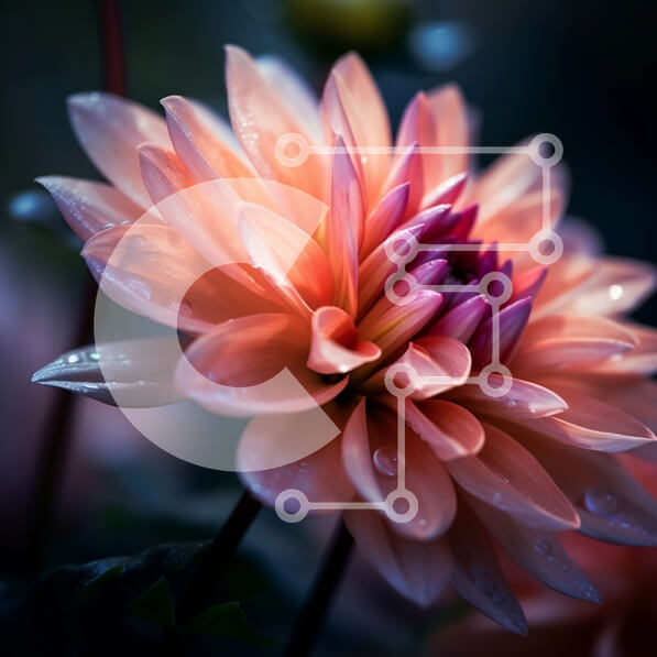 Intra Συλλεκτικό Ξύλινο Παζλ Plywood  4mm - Όμορφη κοντινή εικόνα ενός ροζ λουλουδιού με σταγονίδια νερού Σε Ξύλινο Κουτί - Διαστάσεις: 10x10 cm – 25 κομμάτια