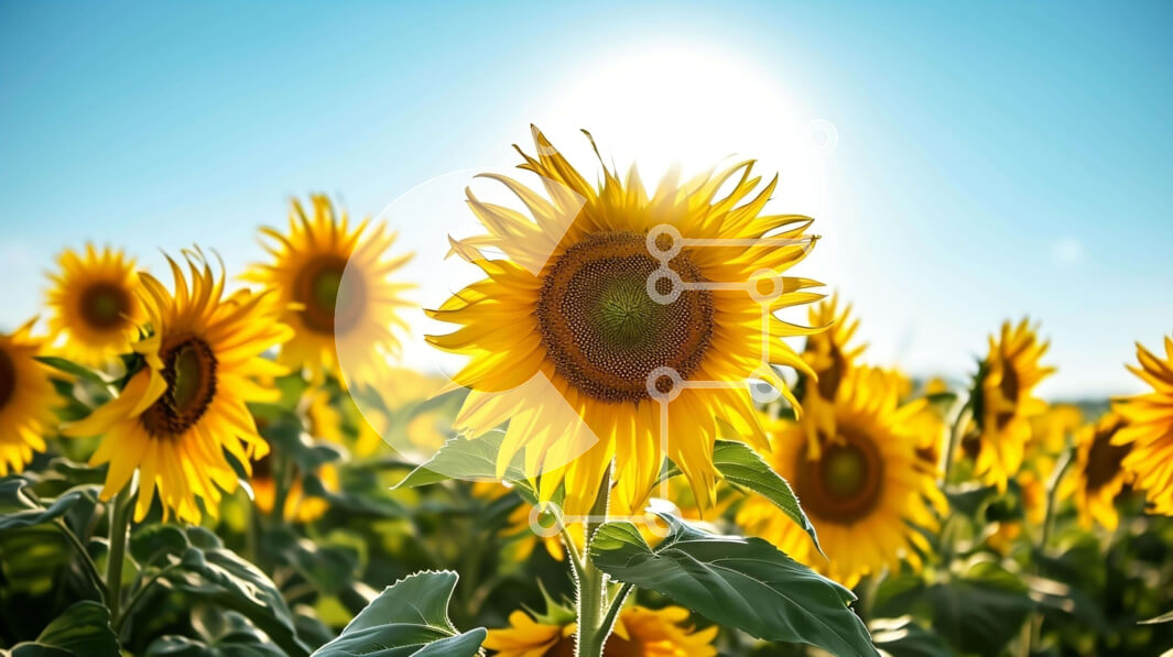 Intra Συλλεκτικό Ξύλινο Παζλ Plywood  4mm - Πεδίο με ηλιοτρόπια με λαμπερό ήλιο Σε Ξύλινο Κουτί - Διαστάσεις: 10x10 cm – 25 κομμάτια