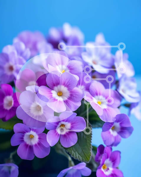 Intra Συλλεκτικό Ξύλινο Παζλ Plywood  4mm - Βάζο με μωβ και λευκά λουλούδια σε άνθη Σε Ξύλινο Κουτί - Διαστάσεις: 10x10 cm – 25 κομμάτια