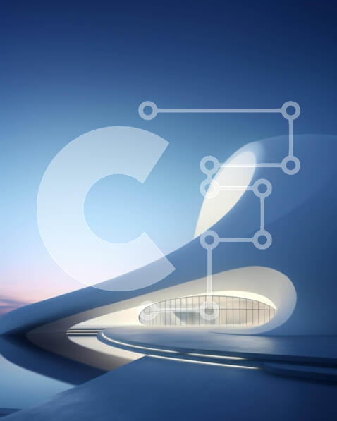 Intra Συλλεκτικό Ξύλινο Παζλ Plywood  4mm - Φουτουριστικό λευκό κτήριο που επιπλέει στο νερό Σε Ξύλινο Κουτί - Διαστάσεις Puzzle: 10x10 cm – 25 κομμάτια