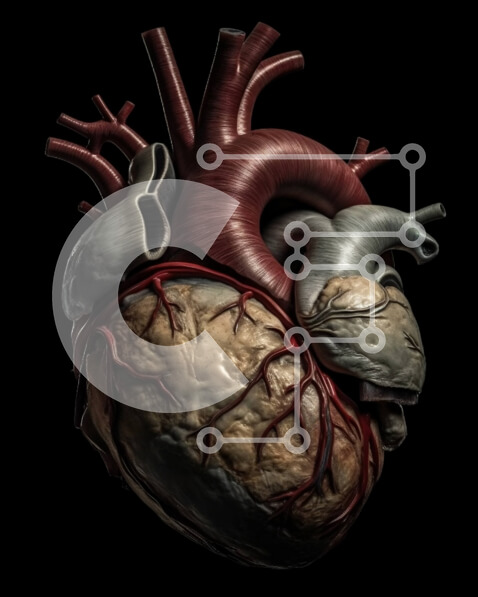 Intra Συλλεκτικό Ξύλινο Παζλ Plywood  4mm - Ρεαλιστικό τρισδιάστατο μοντέλο ανθρώπινης καρδιάς σε τομή Σε Ξύλινο Κουτί - Διαστάσεις Puzzle: 10x10 cm – 25 κομμάτια