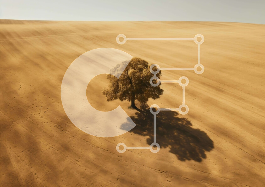 Intra Συλλεκτικό Ξύλινο Παζλ Plywood  4mm - Μοναχικό δέντρο στη μέση ενός άδειου χωραφιού Σε Ξύλινο Κουτί - Διαστάσεις: 10x10 cm – 25 κομμάτια