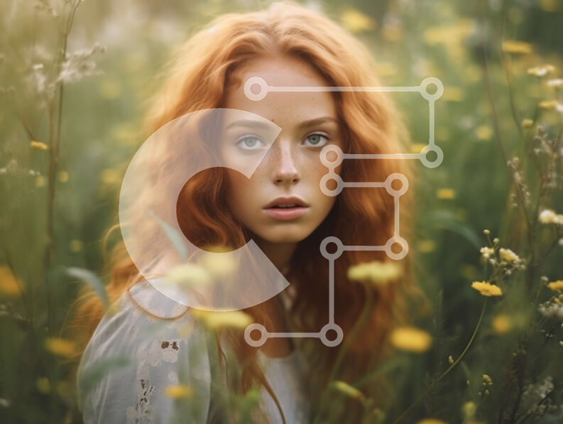 Intra Συλλεκτικό Ξύλινο Παζλ Plywood  4mm - Γαλήνια νεαρή γυναίκα με λευκό φόρεμα που στέκεται στο πεδίο των κίτρινων λουλουδιών Σε Ξύλινο Κουτί - Διαστάσεις Puzzle: 10x10 cm – 25 κομμάτια