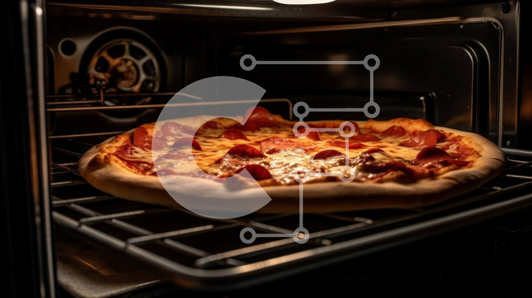 Σετ των 2 Intra Συλλεκτικό Ξύλινο Παζλ Plywood  4mm - Φούρνος πίτσας με μια νόστιμη πίτσα έτοιμη να μαγειρευτεί Σε Ξύλινο Κουτί - Διαστάσεις: 10x10 cm – 25 κομμάτια