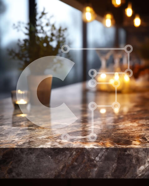 Intra Συλλεκτικό Ξύλινο Παζλ Plywood  4mm - Μαρμάρινος πάγκος στην κουζίνα με κεριά Σε Ξύλινο Κουτί - Διαστάσεις Puzzle: 10x10 cm – 25 κομμάτια