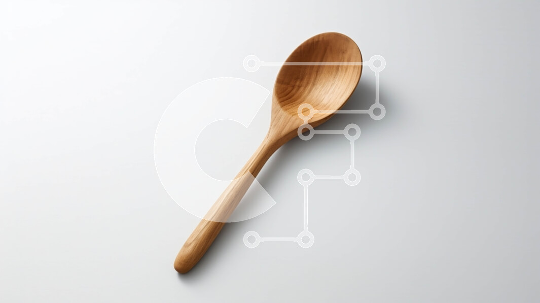 Σετ των 2 Intra Συλλεκτικό Ξύλινο Παζλ Plywood  4mm - Όμορφη εικόνα ενός ξύλινου κουταλιού σε μια καθαρή λευκή επιφάνεια Σε Ξύλινο Κουτί - Διαστάσεις: 10x10 cm – 25 κομμάτια