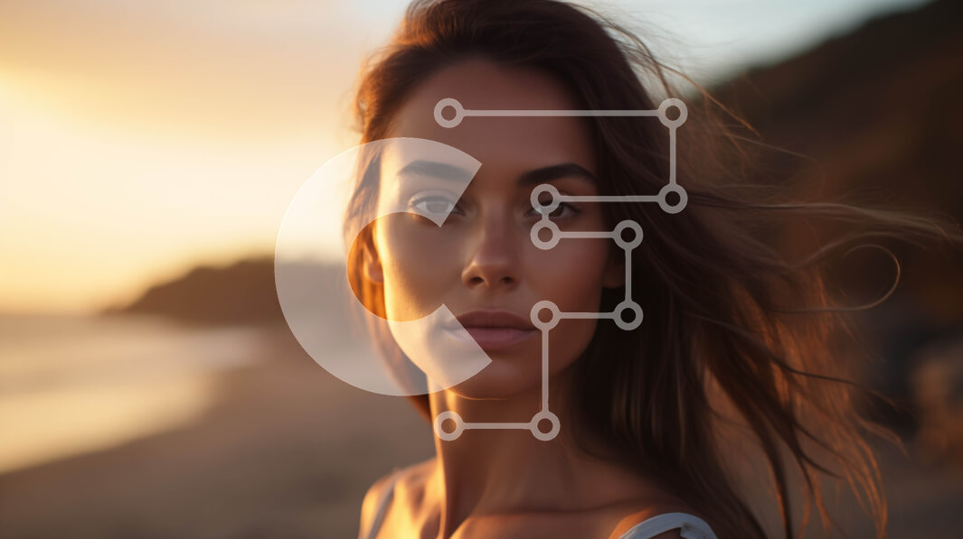 Intra Συλλεκτικό Ξύλινο Παζλ Plywood  4mm - Όμορφη γυναίκα στέκεται στην παραλία στο ηλιοβασίλεμα Σε Ξύλινο Κουτί - Διαστάσεις Puzzle: 10x10 cm – 25 κομμάτια