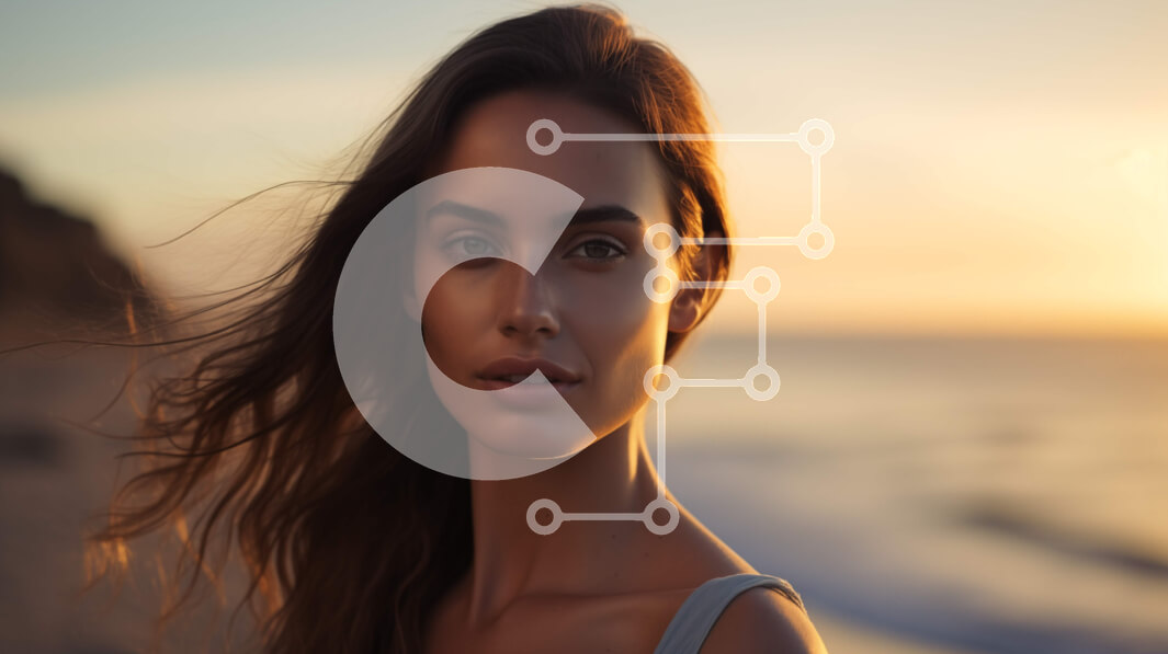 Σετ των 2 Intra Συλλεκτικό Ξύλινο Παζλ Plywood  4mm - Όμορφη γυναίκα στην παραλία στο ηλιοβασίλεμα Σε Ξύλινο Κουτί - Διαστάσεις: 10x10 cm – 25 κομμάτια