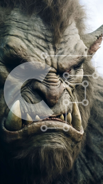 Σετ των 2 Intra Συλλεκτικό Ξύλινο Παζλ Plywood  4mm - Έντονη κοντινή λήψη του προσώπου μιας αρκούδας γκρίζλι με αιχμηρά νύχια Σε Ξύλινο Κουτί - Διαστάσεις: 10x10 cm – 25 κομμάτια