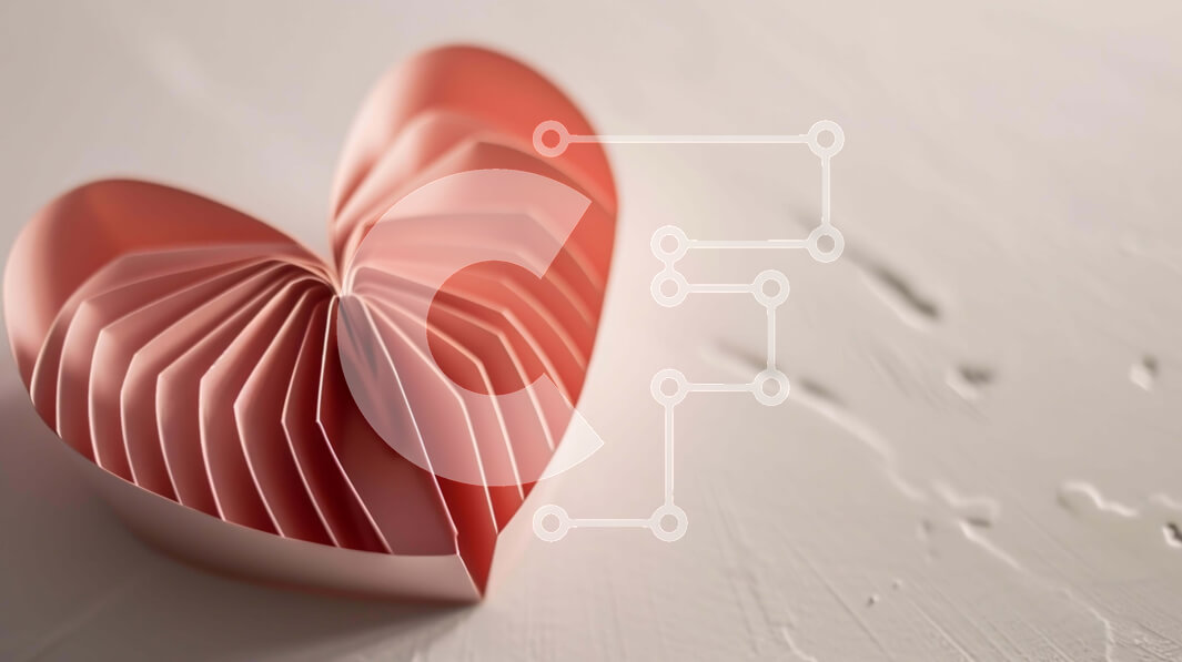 Intra Συλλεκτικό Ξύλινο Παζλ Plywood  4mm - Χαρτί Origami σε σχήμα καρδιάς σε λευκή επιφάνεια Σε Ξύλινο Κουτί - Διαστάσεις Puzzle: 10x10 cm – 25 κομμάτια