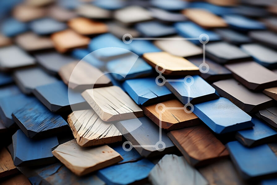 Intra Συλλεκτικό Ξύλινο Παζλ Plywood  4mm - Όμορφη κινηματογράφηση σε πρώτο πλάνο από ξύλινα έρπητα ζωστήρα σε μια ταράτσα Σε Ξύλινο Κουτί - Διαστάσεις Puzzle: 10x10 cm – 25 κομμάτια