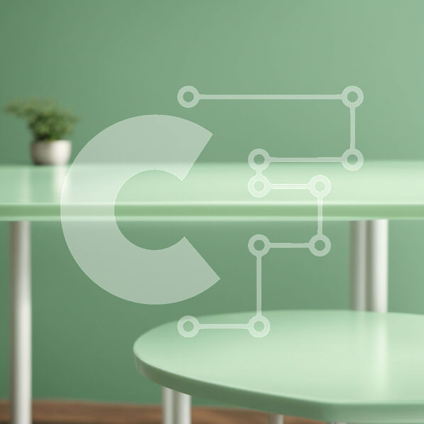 Intra Συλλεκτικό Ξύλινο Παζλ Plywood  4mm - Πράσινη τραπεζαρία και μικρά στρογγυλά τραπέζια σε ένα δωμάτιο Σε Ξύλινο Κουτί - Διαστάσεις Puzzle: 10x10 cm – 25 κομμάτια