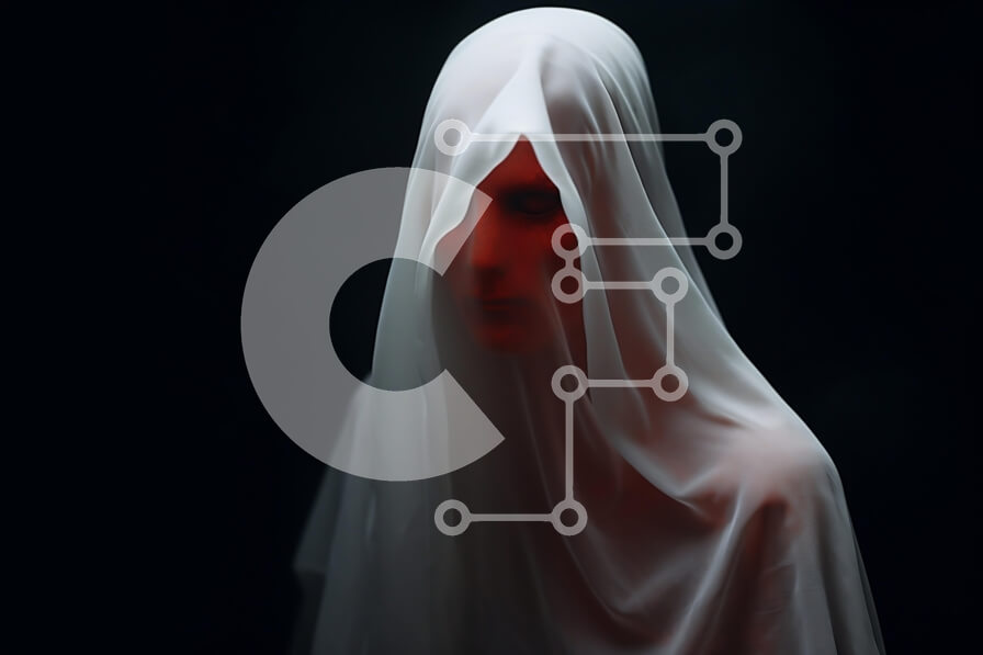 Intra Συλλεκτικό Ξύλινο Παζλ Plywood  4mm - Μυστηριώδης γυναίκα σε λευκό με φόντο κόκκινο φως Σε Ξύλινο Κουτί - Διαστάσεις Puzzle: 10x10 cm – 25 κομμάτια