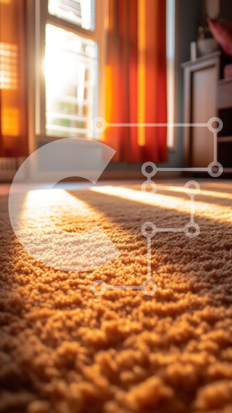 Intra Συλλεκτικό Ξύλινο Παζλ Plywood  4mm - Ζεστή και άνετη θέα στο χαλί με το φως του ήλιου να λάμπει μέσα από το παράθυρο Σε Ξύλινο Κουτί - Διαστάσεις Puzzle: 10x10 cm – 25 κομμάτια