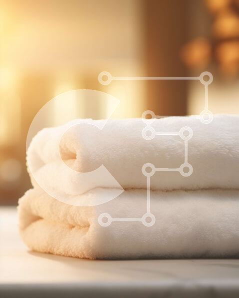 Intra Συλλεκτικό Ξύλινο Παζλ Plywood  4mm - Τακτοποιημένες λευκές πετσέτες σε πολυτελή πάγκο μπάνιου Σε Ξύλινο Κουτί - Διαστάσεις Puzzle: 10x10 cm – 25 κομμάτια