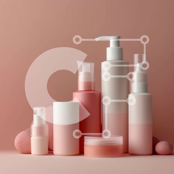 Σετ των 2 Intra Συλλεκτικό Ξύλινο Παζλ Plywood  4mm - Pink Skin Care Products - Face Wash, Moisturizer, Serum Σε Ξύλινο Κουτί - Διαστάσεις: 10x10 cm – 25 κομμάτια