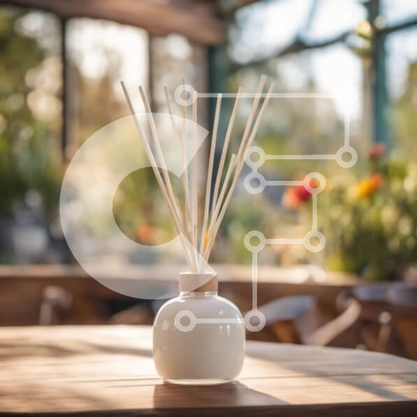 Intra Συλλεκτικό Ξύλινο Παζλ Plywood  4mm - Λευκό βάζο με ξύλινη βάση σε ξύλινο τραπέζι Σε Ξύλινο Κουτί - Διαστάσεις Puzzle: 10x10 cm – 25 κομμάτια