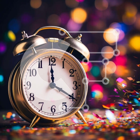 Intra Συλλεκτικό Ξύλινο Παζλ Plywood  4mm - Ξυπνητήρι με πολύχρωμα κομφετί Σε Ξύλινο Κουτί - Διαστάσεις Puzzle: 10x10 cm – 25 κομμάτια