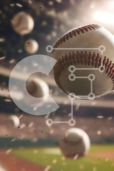 Intra Συλλεκτικό Ξύλινο Παζλ Plywood  4mm - Πετώντας μπάλες του μπέιζμπολ σε ένα στάδιο του μπέιζμπολ Σε Ξύλινο Κουτί - Διαστάσεις Puzzle: 10x10 cm – 25 κομμάτια