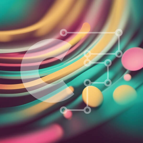 Intra Συλλεκτικό Ξύλινο Παζλ Plywood  4mm - Πολύχρωμο αφηρημένο φόντο με καμπύλες γραμμές και σχήματα Σε Ξύλινο Κουτί - Διαστάσεις Puzzle: 10x10 cm – 25 κομμάτια