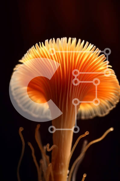 Σετ των 2 Intra Συλλεκτικό Ξύλινο Παζλ Plywood  4mm - Όμορφη εικόνα του πορτοκαλιού μανιταριού στην άγρια ​​φύση Σε Ξύλινο Κουτί - Διαστάσεις: 10x10 cm – 25 κομμάτια