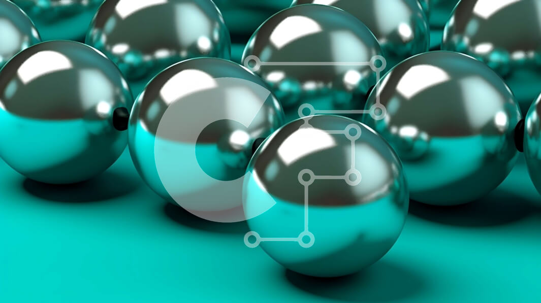 Intra Συλλεκτικό Ξύλινο Παζλ Plywood  4mm - Αφηρημένη εικόνα των ασημένιων σφαιρών σε ένα ζωντανό τιρκουάζ φόντο Σε Ξύλινο Κουτί - Διαστάσεις Puzzle: 10x10 cm – 25 κομμάτια