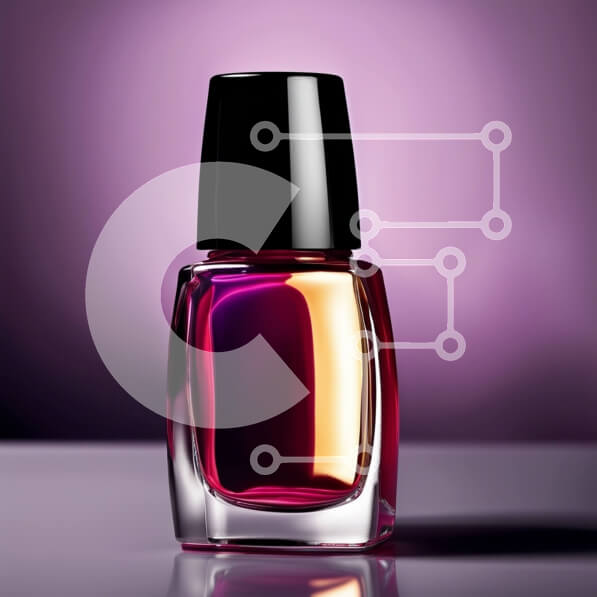 Σετ των 2 Intra Συλλεκτικό Ξύλινο Παζλ Plywood  4mm - Κομψό μπουκάλι βερνικιού νυχιών σε ροζ και μωβ χρώματα Σε Ξύλινο Κουτί - Διαστάσεις: 10x10 cm – 25 κομμάτια