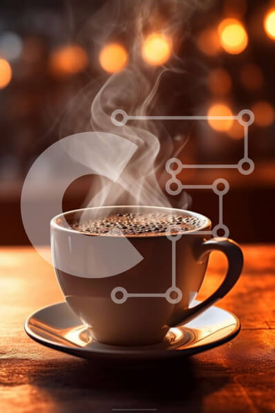 Σετ των 2 Intra Συλλεκτικό Ξύλινο Παζλ Plywood  4mm - Ζεσταθείτε με ένα φλιτζάνι ζεστό καφέ Σε Ξύλινο Κουτί - Διαστάσεις: 10x10 cm – 25 κομμάτια