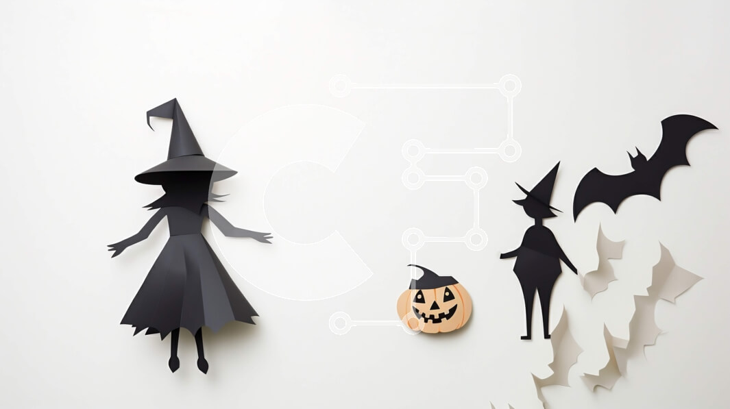 Intra Συλλεκτικό Ξύλινο Παζλ Plywood  4mm - Διακοσμήσεις αποκριών με κοψίματα μαγισσών και νυχτερίδων Σε Ξύλινο Κουτί - Διαστάσεις Puzzle: 10x10 cm – 25 κομμάτια