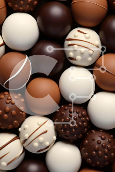 Σετ των 2 Intra Συλλεκτικό Ξύλινο Παζλ Plywood  4mm - Ποικιλία σοκολατένιων μπάλες και καραμέλα Σε Ξύλινο Κουτί - Διαστάσεις: 10x10 cm – 25 κομμάτια