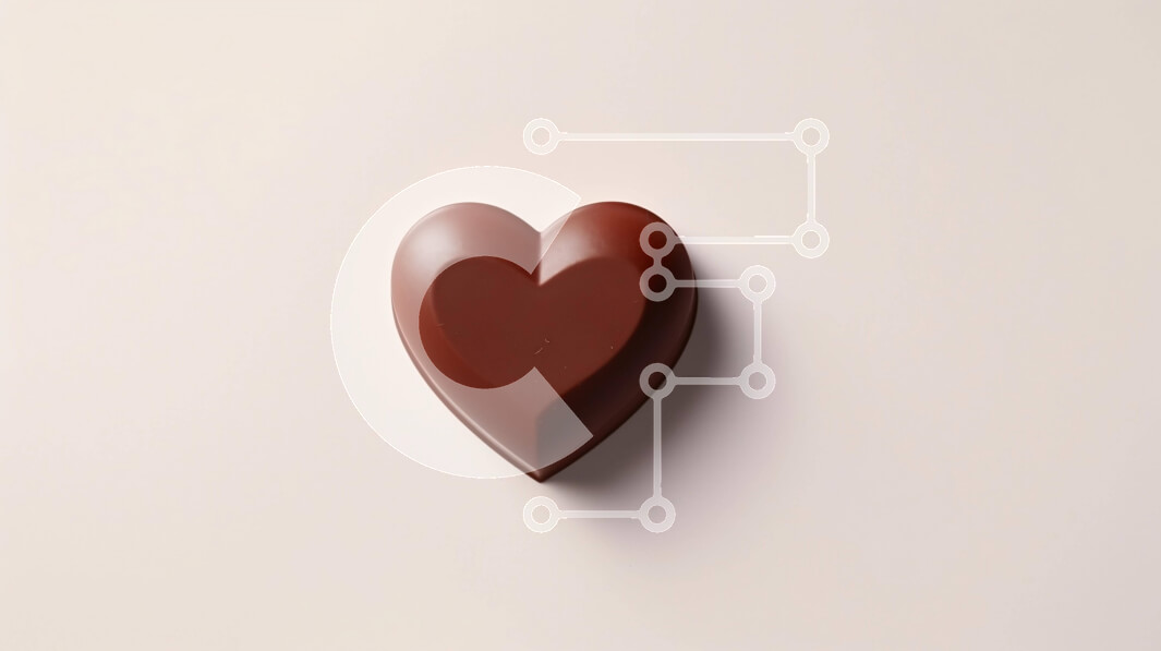 Σετ των 2 Intra Συλλεκτικό Ξύλινο Παζλ Plywood  4mm - Μπάρα σοκολάτας σε σχήμα καρδιάς για την ημέρα του Αγίου Βαλεντίνου Σε Ξύλινο Κουτί - Διαστάσεις: 10x10 cm – 25 κομμάτια