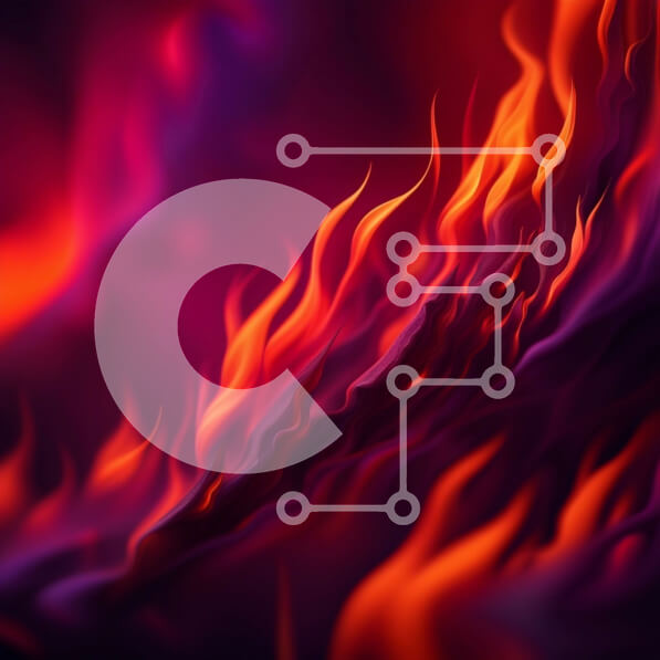 Intra Συλλεκτικό Ξύλινο Παζλ Plywood  4mm - Κοντινή εικόνα μιας δονούμενης φλόγας Σε Ξύλινο Κουτί - Διαστάσεις Puzzle: 10x10 cm – 25 κομμάτια