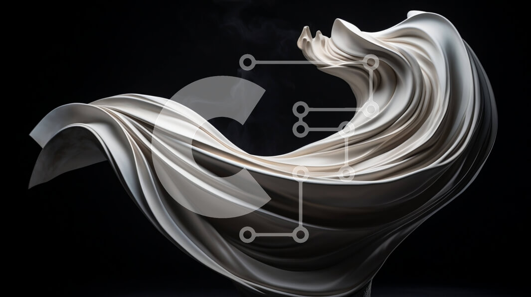 Intra Συλλεκτικό Ξύλινο Παζλ Plywood  4mm - Πλωτό γλυπτό με λευκό ύφασμα σε μαύρο φόντο Σε Ξύλινο Κουτί - Διαστάσεις Puzzle: 10x10 cm – 25 κομμάτια