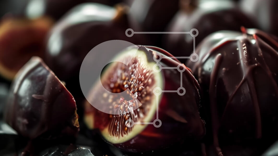 Σετ των 2 Intra Συλλεκτικό Ξύλινο Παζλ Plywood  4mm - Σύκα καλυμμένα με σοκολάτα ως επιδόρπιο ή ορεκτικό Σε Ξύλινο Κουτί - Διαστάσεις: 10x10 cm – 25 κομμάτια