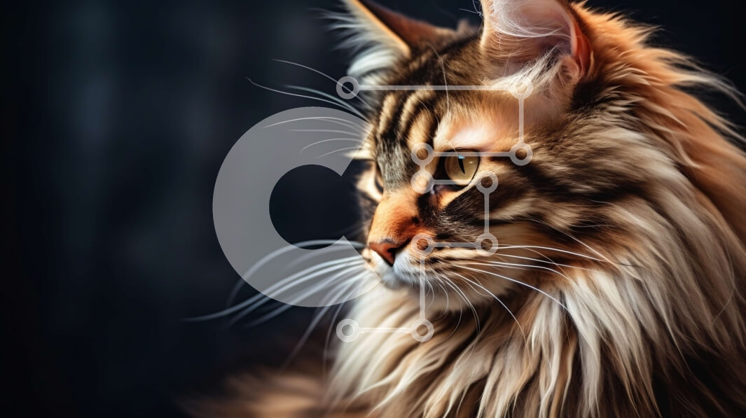 Intra Συλλεκτικό Ξύλινο Παζλ Plywood  4mm - Όμορφη κοντινή εικόνα μιας χνουδωτής μακρυμάλλης γάτας Σε Ξύλινο Κουτί - Διαστάσεις: 10x10 cm – 25 κομμάτια