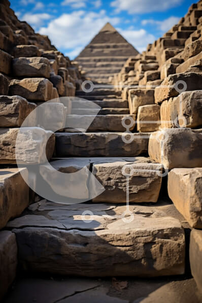 Intra Συλλεκτικό Ξύλινο Παζλ Plywood  4mm - Εκπληκτική εικόνα της πυραμίδας με πέτρινα σκαλοπάτια Σε Ξύλινο Κουτί - Διαστάσεις Puzzle: 10x10 cm – 25 κομμάτια